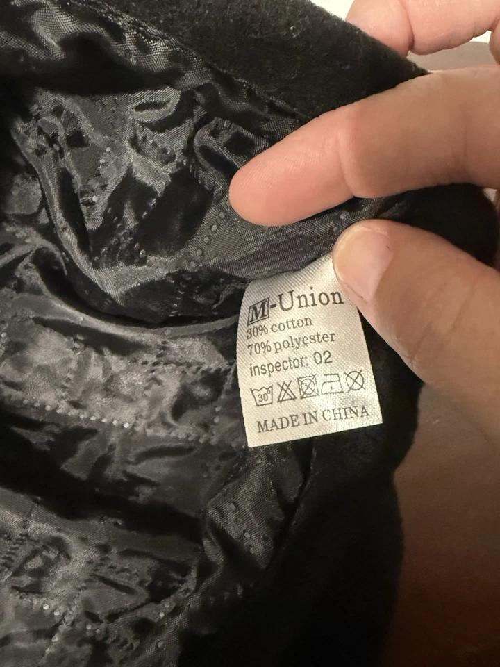 Vintage 1960's Black Union Made Beret Hat Size M - Image 3 of 4