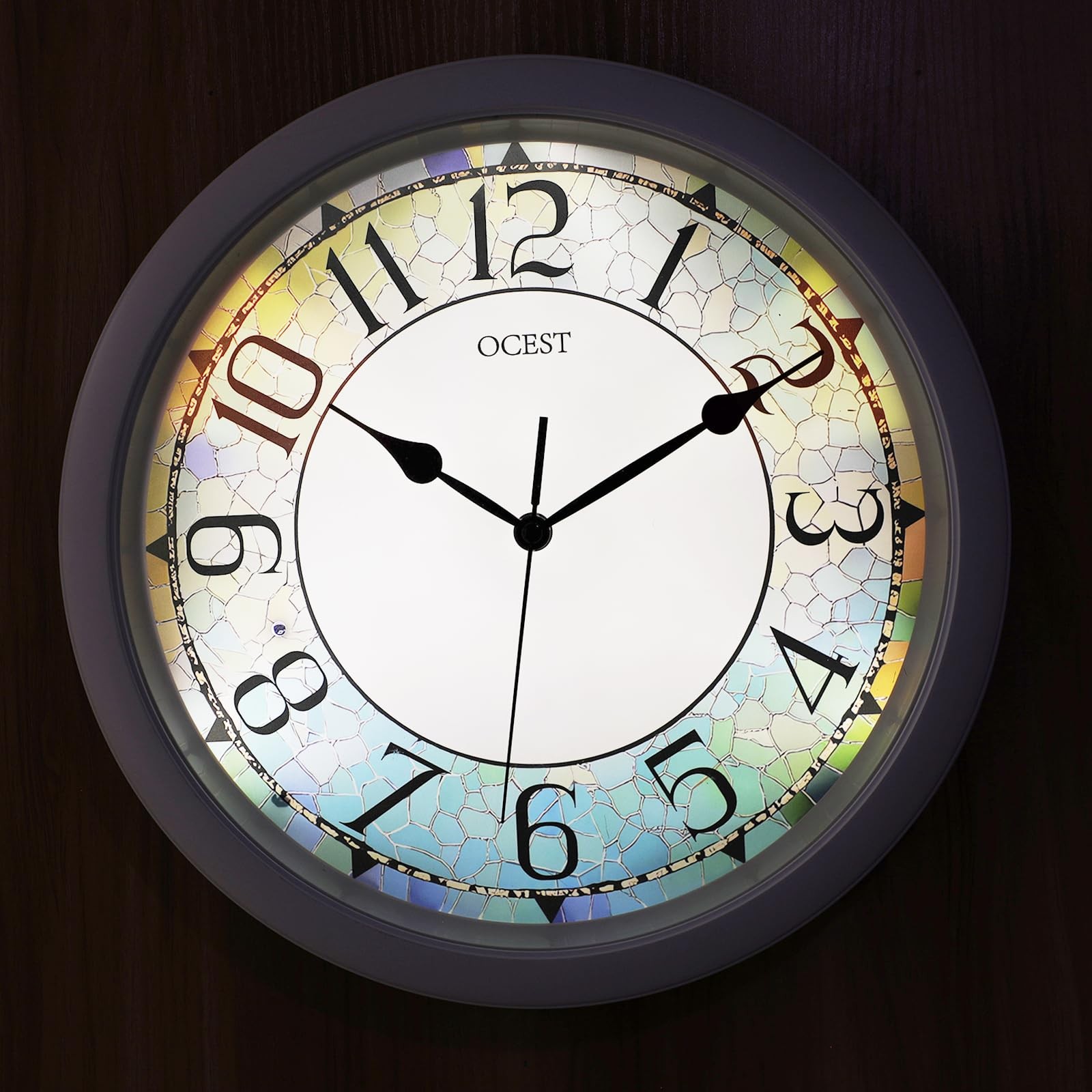 13Inch Illuminated Wall Clock, Silent Lighted up Wall Clock Glow in The Dark,...