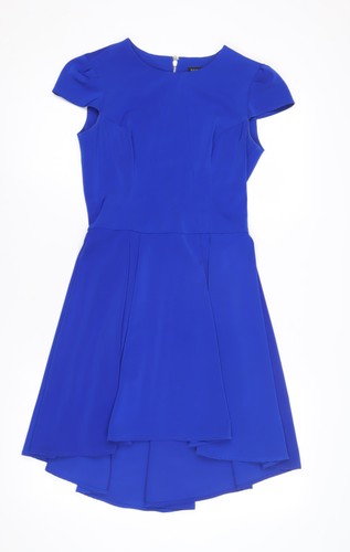 Topshop Women's Blue Fit & Flare Dress Size 6 - 第 1/12 張圖片