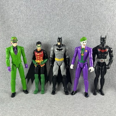 DC Comics Spin Master 12  Figure Lot Batman Joker Riddler Robin Beyond