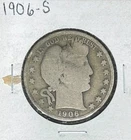 1906-S BARBER SILVER HALF DOLLAR  ~ NICE COIN ~ 90% SILVER