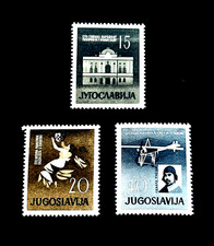 JUGOSLAVIA Stamp Lot - 1960 Anniversary Issue Sn 585,586,587, MNH   r46