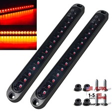 10" 15 LED Trailer Identification Lights - 9 to 30-Volt - Smoked - Stop LED