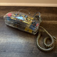 Radio Shack Vintage Retro Landline Phone 43-858 Clear Trim 80s 90s Tested 