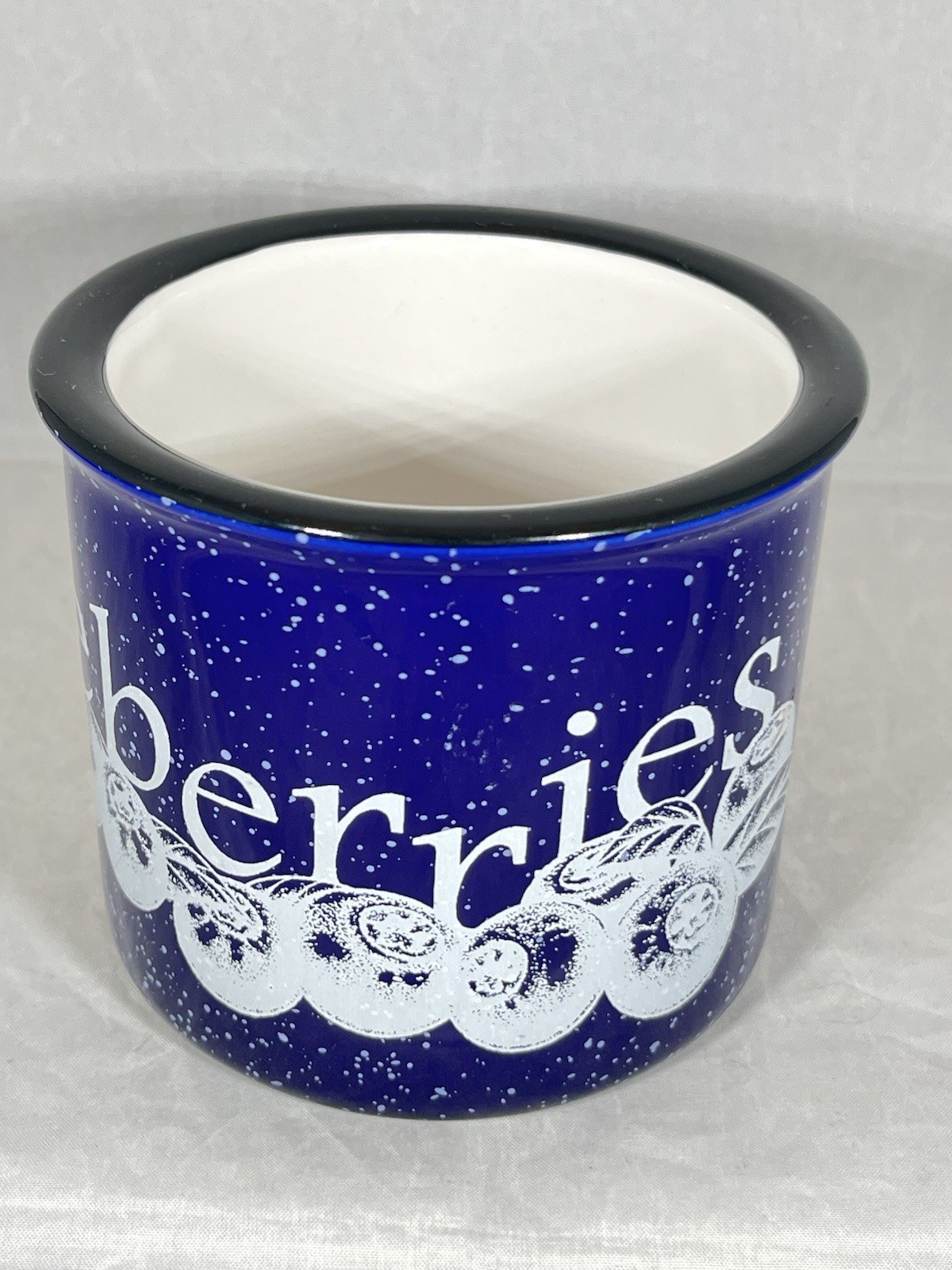 Blueberries Solid Thick Heavy M Ware Coffee Tea Cup Mug Blue 12oz