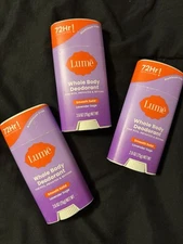 3 -Pack Lume Whole Body Deodorant Solid Stick Lavender Sage Scent
