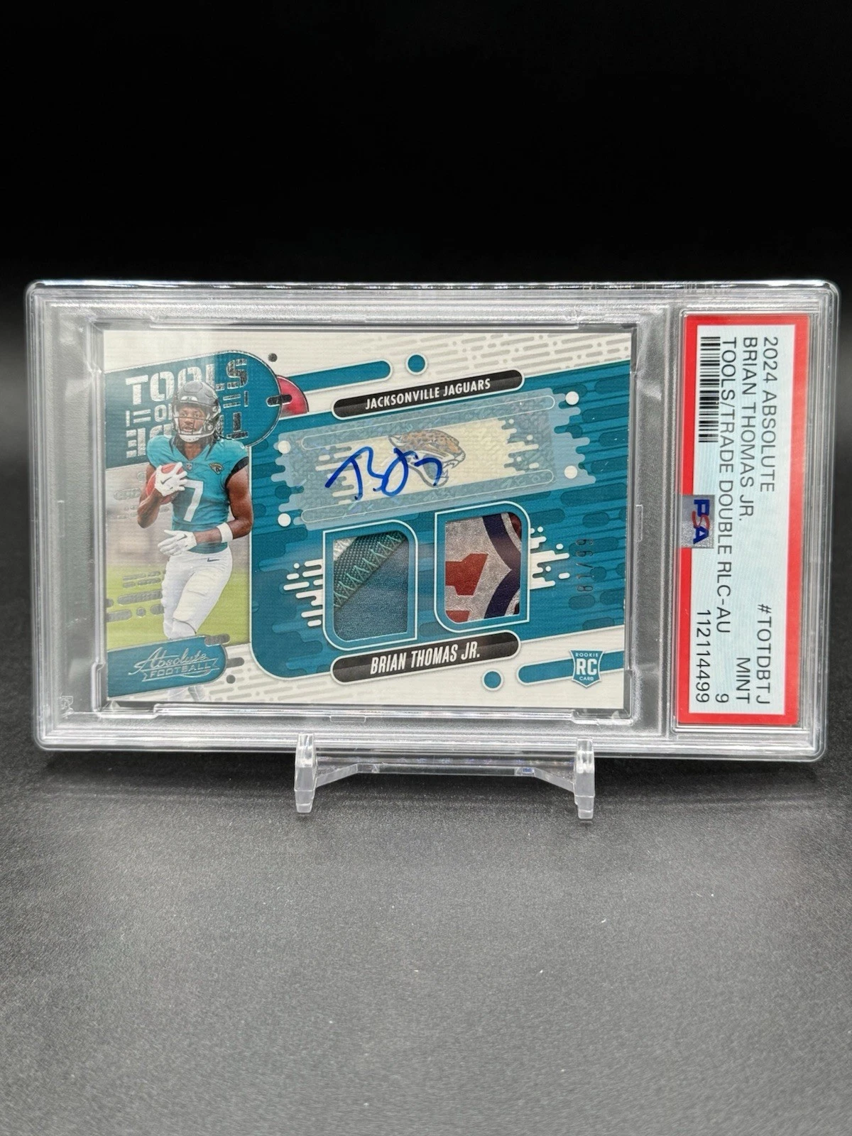 Brian Thomas Panini Absolute Tools of the Trade Double Relics #TOTDBTJ Autograph