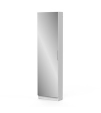 ARMADIO SCARPIERA BIANCO CON ANTA A SPECCHIO, 50X20X180 CM