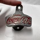 Vintage Coca Cola Wall Mounted Cast Bottle Opener Starr  USA Rusted Worn