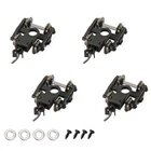 4pcs N Scale 1:160 Roller Bearing Truck Coupler 33" Metal DC Wheels