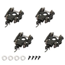 4pcs N Scale 1:160 Roller Bearing Truck Coupler Metal DC Wheels Screw Washer