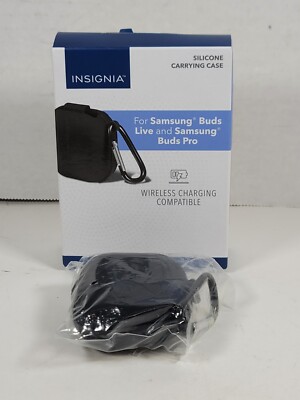 Insignia- Silicone Case for Samsung Buds Live and Samsung Buds Pro - Black