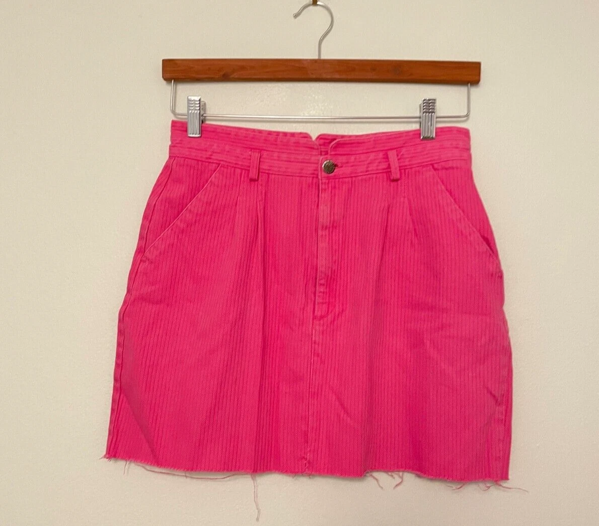 Pink denim skirt 90s cheap