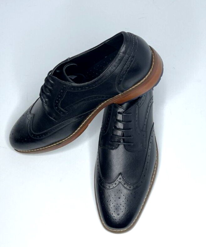 SAOLA Scarpe stringate Van Heu da uomo George Derby nere in finta pelle taglia US11