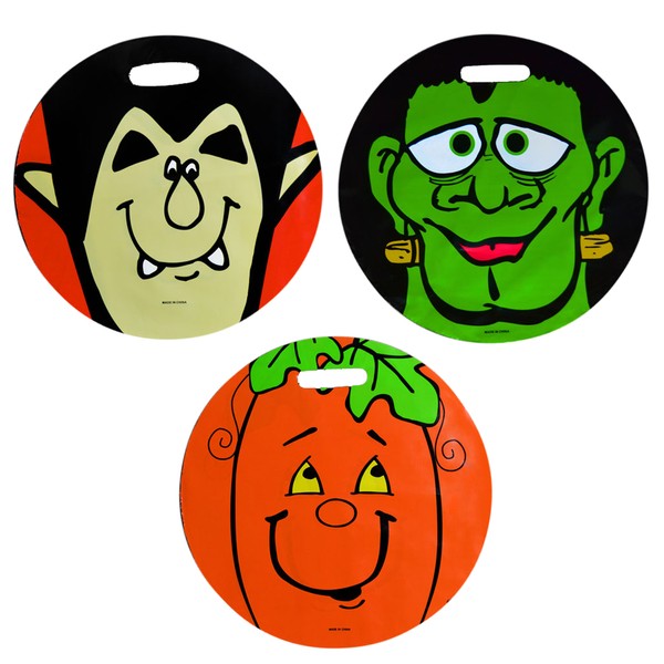 Halloween 3Er Pack Pvc Trick Or Treat Taschen - KüRbis, Vampir & Frankenstein-image