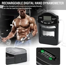 Grip Strength Tester 396Lbs/180Kg Digital Hand Dynamometer Grip Strength Meter