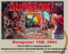 Board Game Parts: DUNGEON! fantasy board game, TSR, 1981, replacement pieces