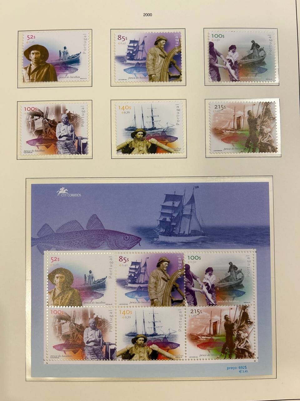 Portugal 2000 block+stamps Mi#bl.163+2448-53 MNH CV=22$