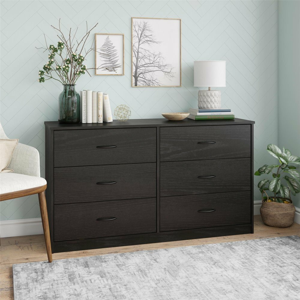mainstays classic 6 drawer dresser walnut Mainstays Classic 6 Drawer Dresser, Espresso