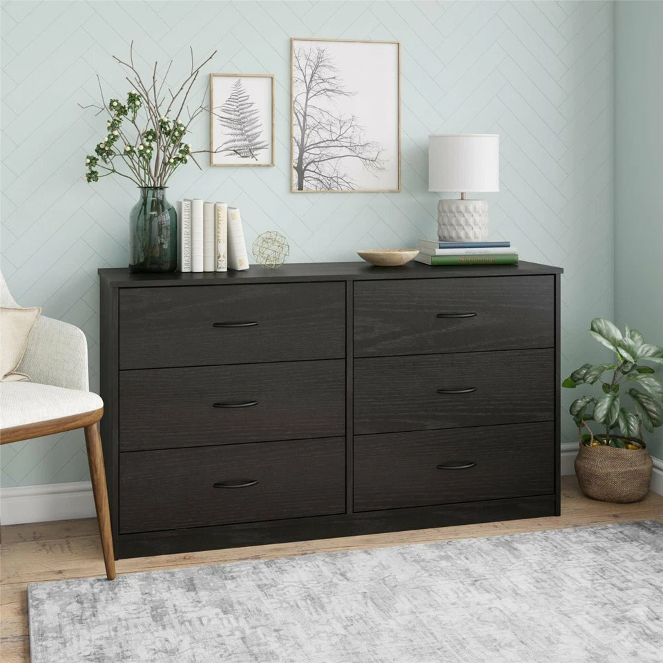 6 Drawer Dresser Cabinet Classic Bedroom. black, brown, walnut available for now - Image 2 of 4