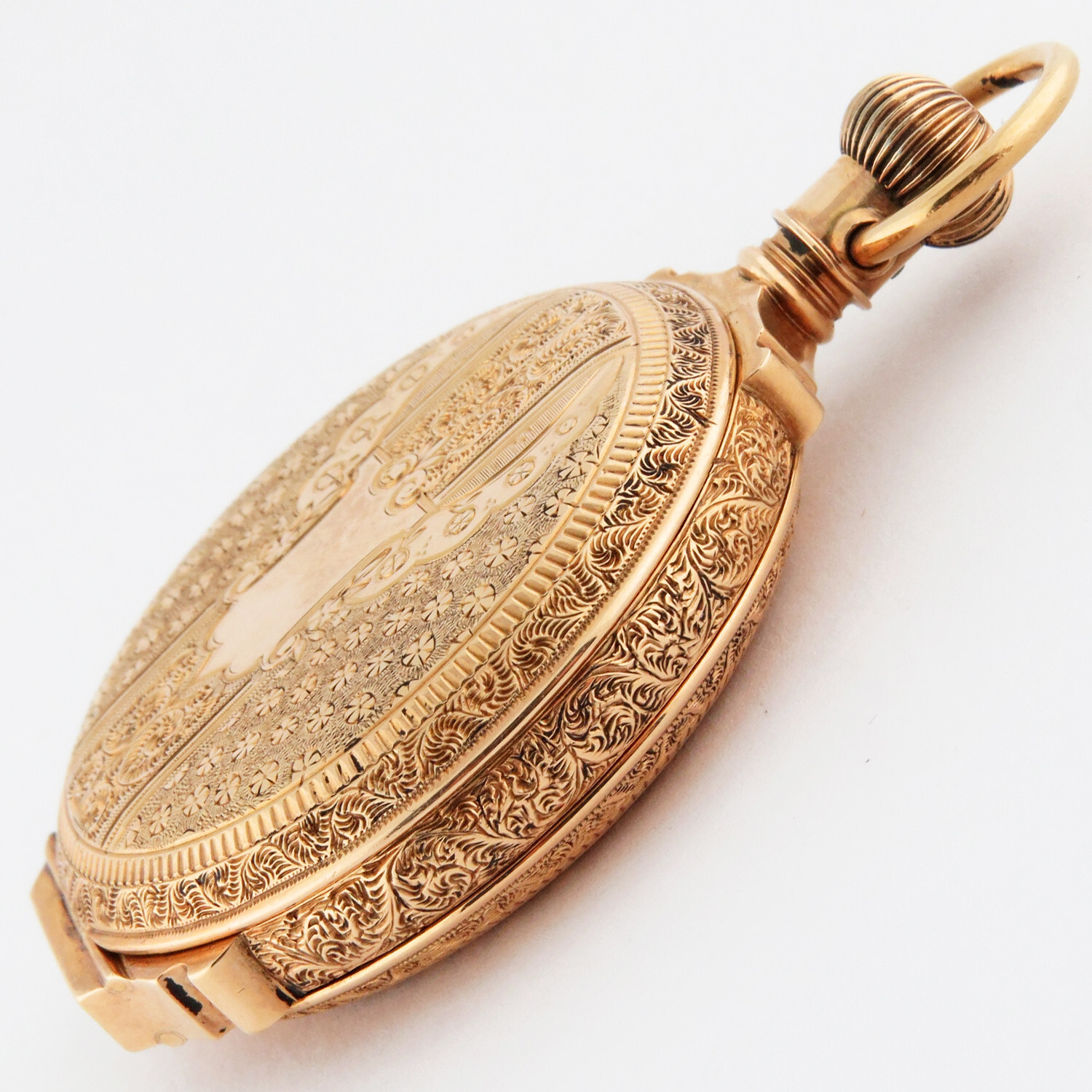 Elgin 14K Solid Gold Box Hinge Hunter Case HC Poc… - image 7