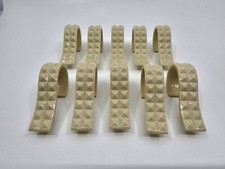 Vintage Lot Of 10 Plastic Hobnail Spike Shower Curtain Hooks Modern Theme Creme