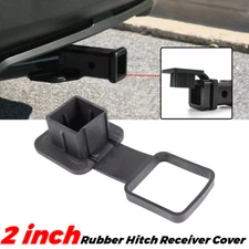2inch Rubber Hitch Receiver Cover 4-Way Flat Insert Tow Trailer Tube Plug Cap