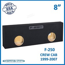 8" Dual Sealed Slim 1999 - 2007 Ford F250 Crew Cab Sub Box Subwoofer Enclosure