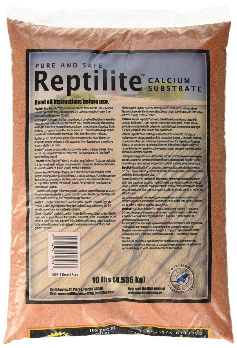 Reptilite Sand Carib Sea Reptilite Natural White Sand - 40 Lb Set Of 4 ...