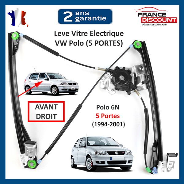 Elektrischer Fensterheber Vorne Rechts FüR VW Polo 6N (94-01) 5 TüRen =-image