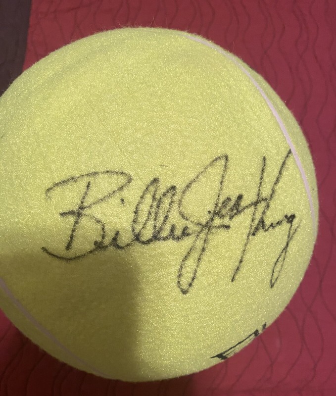 Hall Of Famers Autographed 9 Inch Monster Tennis Ball: King, Evert, Wade, Others