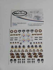 1/64 for hot wheels waterslide decals steelers football nfl MADE IN THE USA!