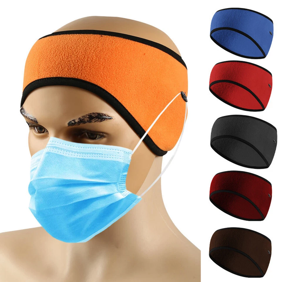 Ear Warmers Cover Headband Winter Sports Headwrap Fleece Ear muffs for Men Wom 」 - Image 3 of 4