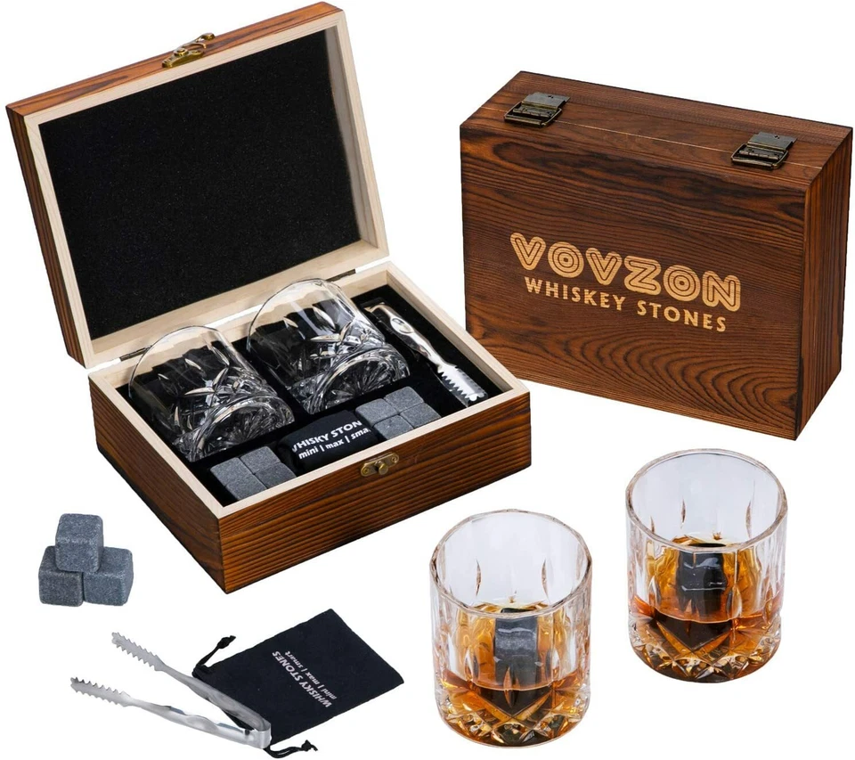 Whiskey Glasses Whiskey Stones Set Tumblers Whisky Spirits,Bourbon Scotch Gifts
