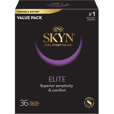 SKYN Elite Non-Latex Lubricated Condoms, 36 Count