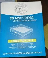 Exquisicat - Elastic Litter Liners Large 40 Count New