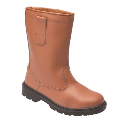 Herren Rigger Stiefel Stahlkappe Fell gefüttert hellbraun 2413 Sicherheitsstiefel
