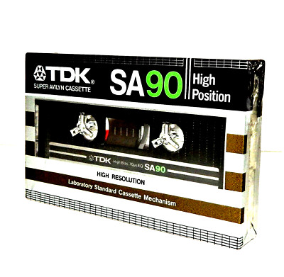 TDK SA 90 Extended High Resolution Blank Audio Cassette Tape New Sealed 1982
