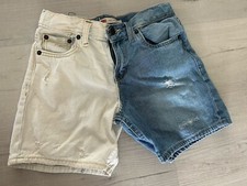Levi  s Girlfriend Short Jean Girls Shorts Bleached Look Summer Size 12