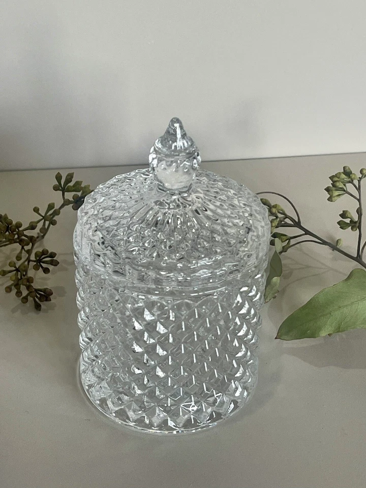 Baccarat Style Crystal Jar, Candle Cup, Candy Jar, Medium Size - Image 2 of 4