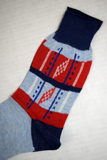 Vintage Socks40s 50s King James Argyle Kids 9 Cotton Blend 7.5" x 7.5" NWT