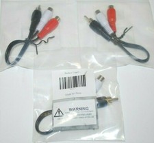 3 RCA AUDIO Y cord SPLITTER CABLE ONE MALE PL...