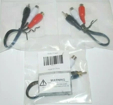 3 RCA AUDIO Y cord SPLITTER CABLE ONE MALE PLUG TO TWO FEMALE PLUG RCA-Y 6"