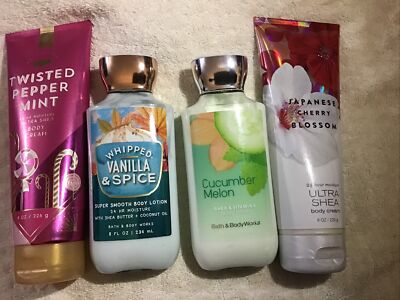 Bath & Body Works  (4 )Body Lotion + Body Cream New