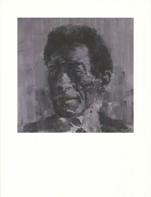 YAN PEI-MING Portrait of Giacometti 33.5'' x 25.5'' Offset Lithograph 1995 Contemp