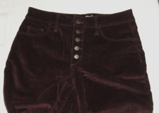 Universal Thread Corduroy Pants  Womens 8/29R  Brown Skinny Leg  Button Fly