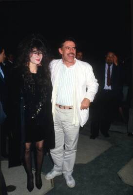 American author Tama Janowitz and Peter Max 1987 OLD PHOTO