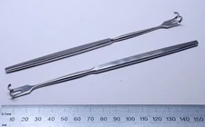 2X Dimedo #18.221.02 Trachea Retractors 6½" Blunt 2 Prongs Stainless Surgical
