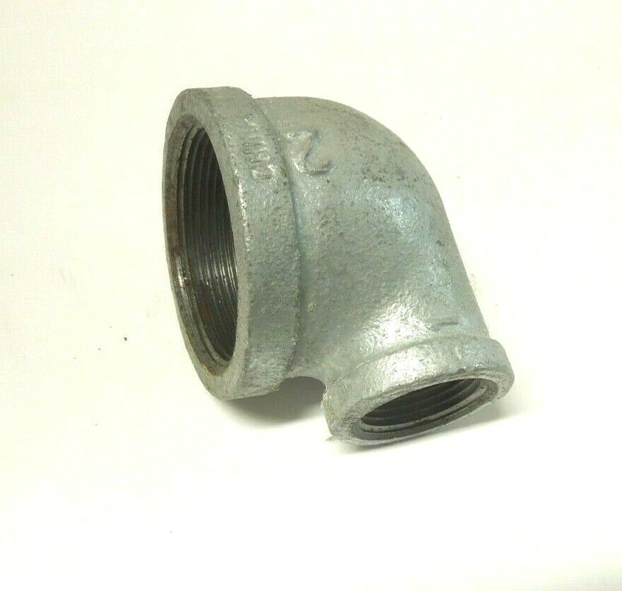 2 X 1 150 Fnpt Reducing 90 Elbow Galvanized Malleable Iron Pipe Fitting Ebay