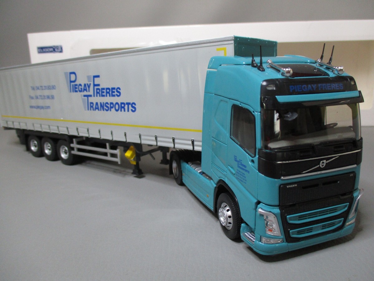 Eligor 1/43 Volvo FH4 Globetrotter – Semi-remorque Piron Jaune (Occasion)